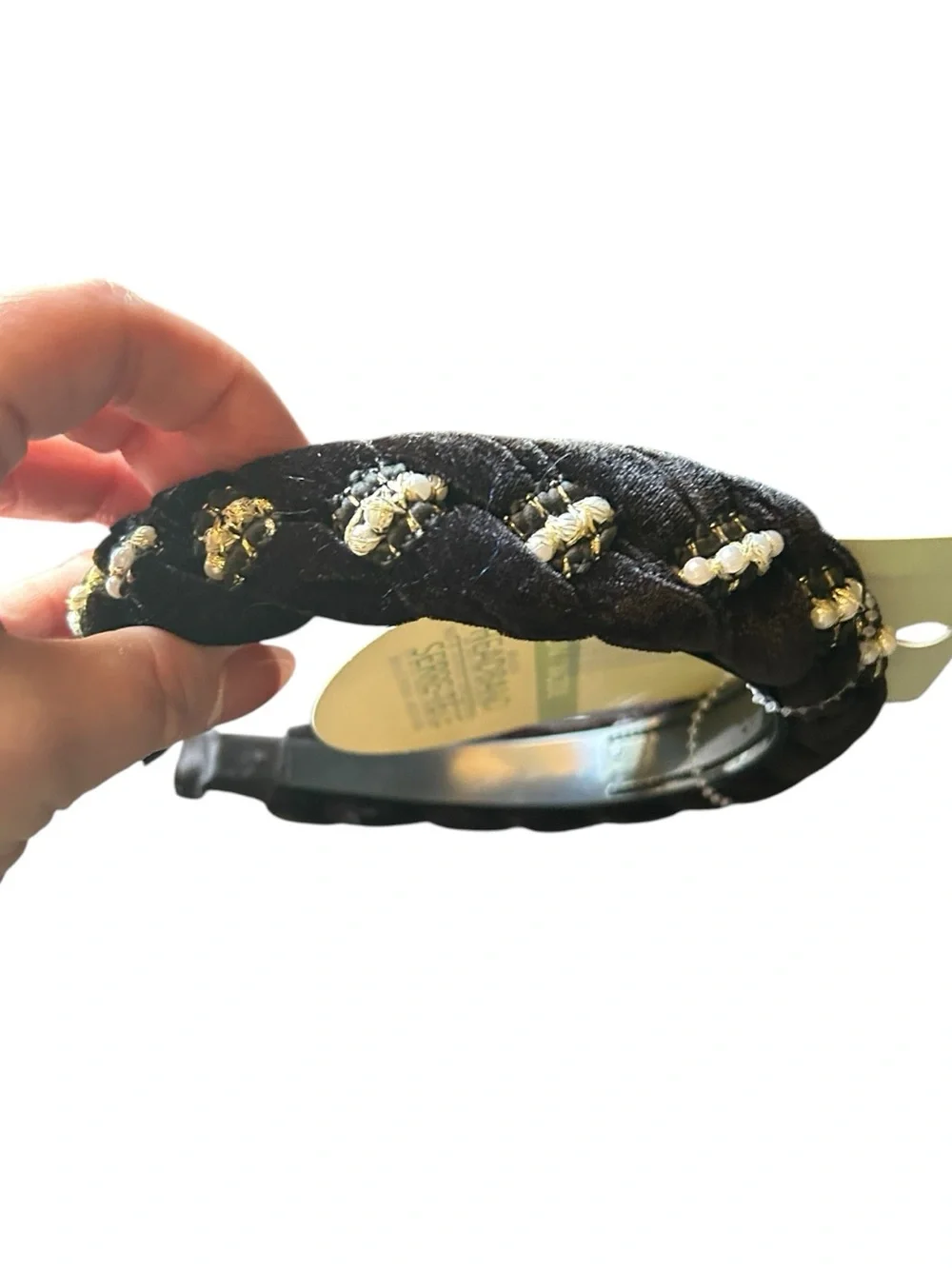 4/$20 Black Velvet Braided Headband - Fashion